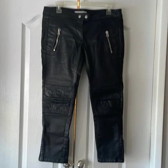 Isabel Marant Pour H&M waxed crop moto pants 8 - Picture 1 of 4